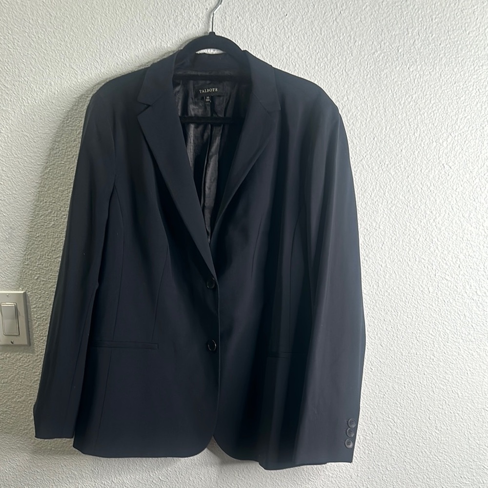 Talbots navy blue wool blazer siz20 new with out tags classic preppy office